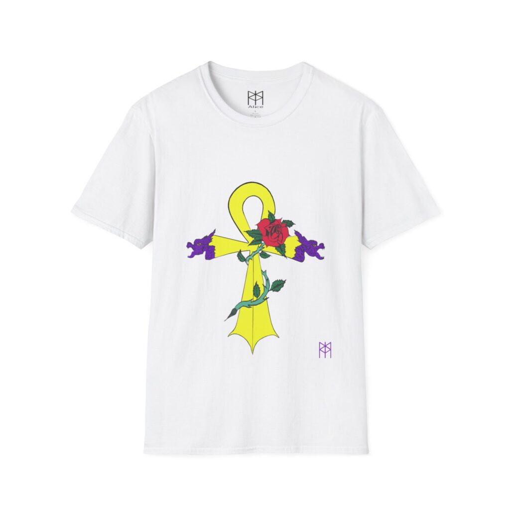 Gold Dragon Ahnk Unisex Softstyle T-Shirt