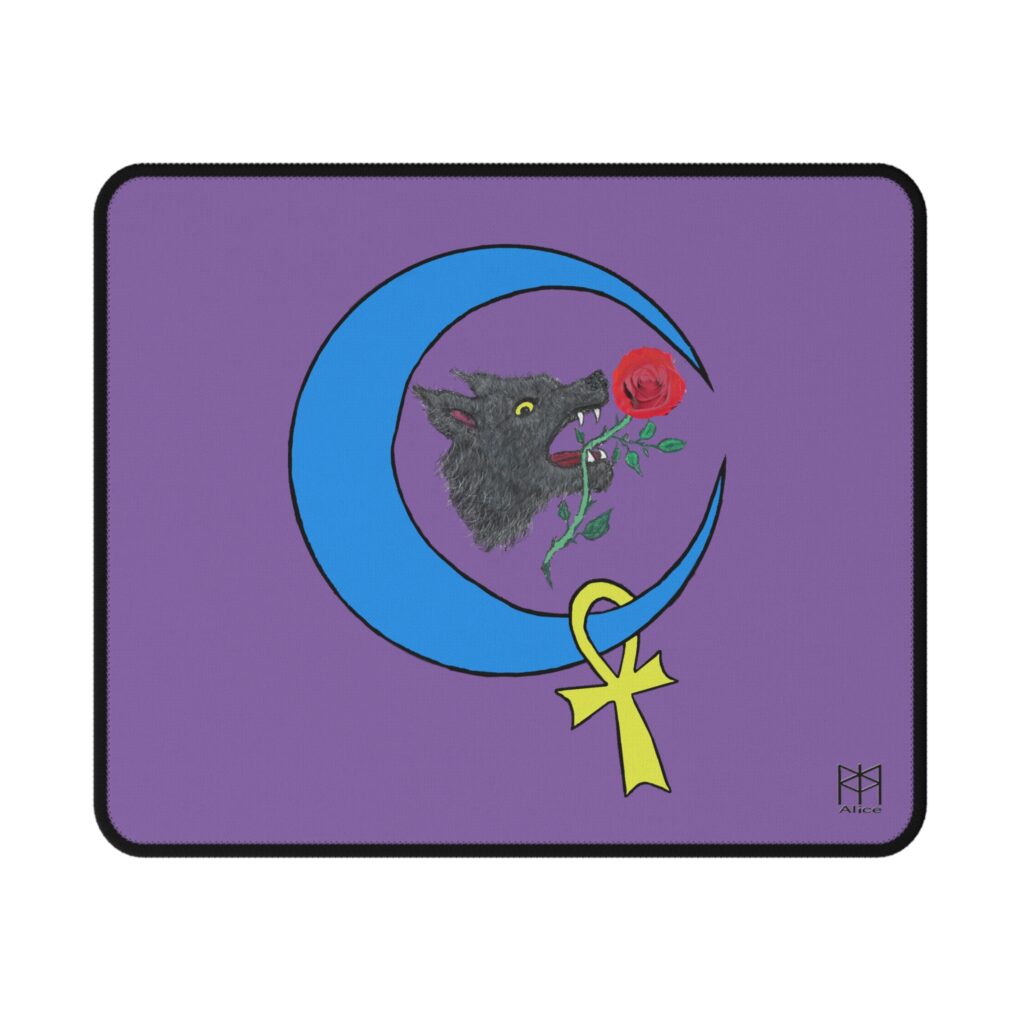 Wolf Moon Non-Slip Gaming Mouse Pad