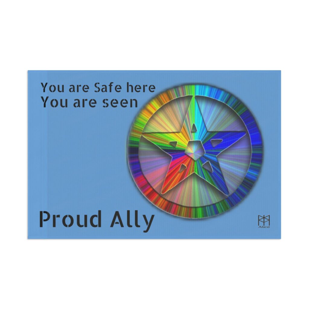 Rainbow Pent Flag