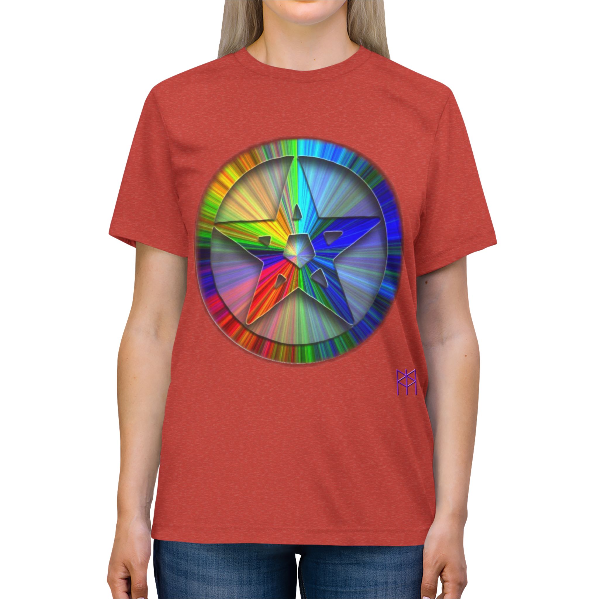 Rainbow Pent Unisex Triblend Tee - Image 19