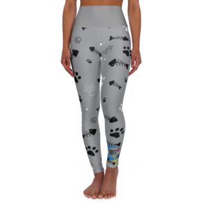 Wolf Moon Patterned High Waisted Yoga Leggings (AOP)