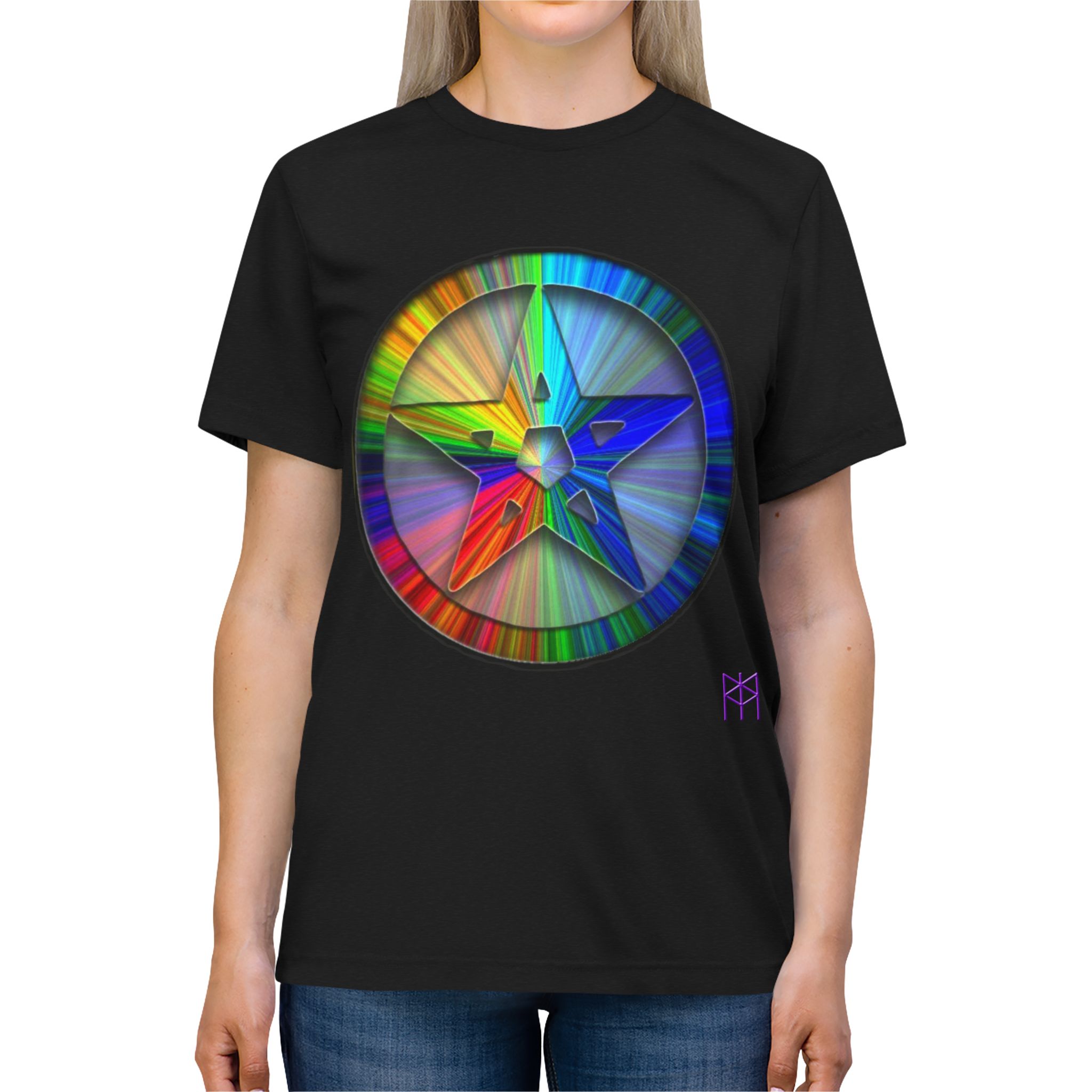 Rainbow Pent Unisex Triblend Tee - Image 7